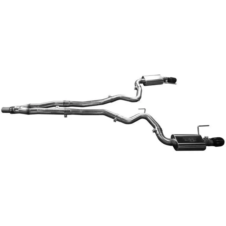 2015 Ford Mustang Ecoboost 2 1/4" X 2 1/2" Cat Back W/ Black Tips 1