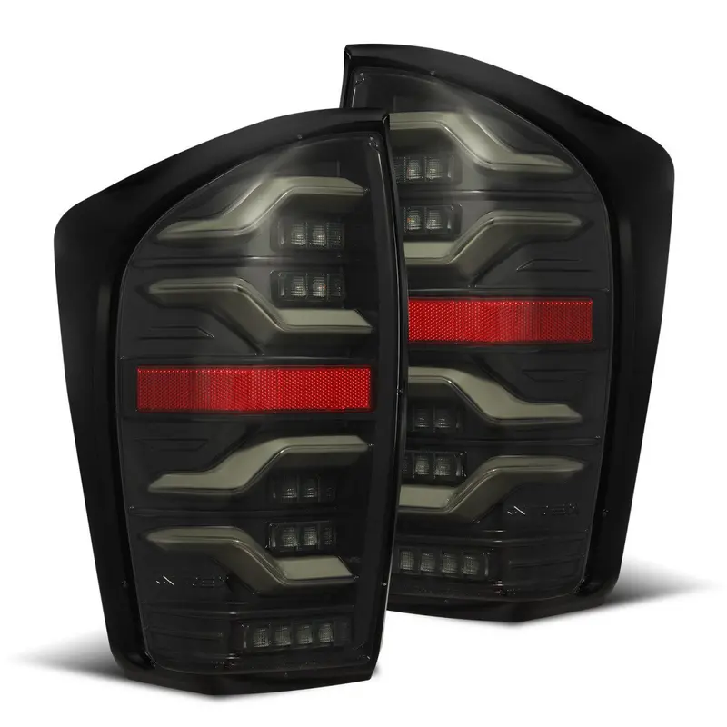 2016-23 Toyota Tacoma Alpharex Luxx-Series Led Tail Lights Alpha-Black 1