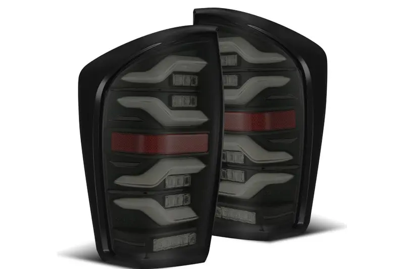 2016-23 Toyota Tacoma Alpharex Luxx Series Led Tail Lights - Black 1