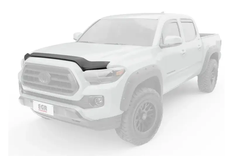 2016-23 Toyota Tacoma Egr Usa Superguard Hood Guard - Smoke Finish 1