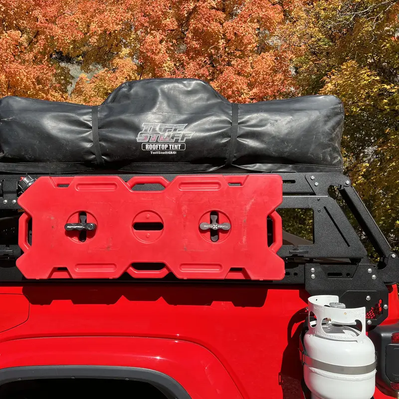 2016-23 Toyota Tacoma Short Bed Rock Slide Engineering Overland Rack Deluxe Kit 1