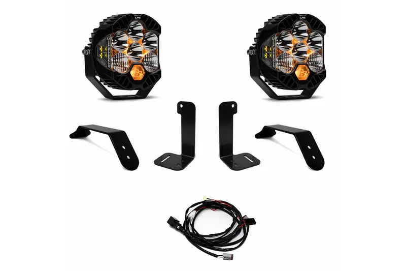 2018-26 Jeep Wrangler Jl/Gladiator Jt Baja Designs Dual Lp6 Series Bumper Light Kit 1