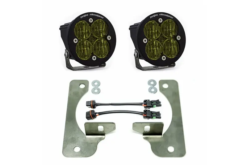 2018-26 Jeep Wrangler Jl/Gladiator Jt Baja Designs Squadron-R Sae Fog Pocket Kit - Amber 1