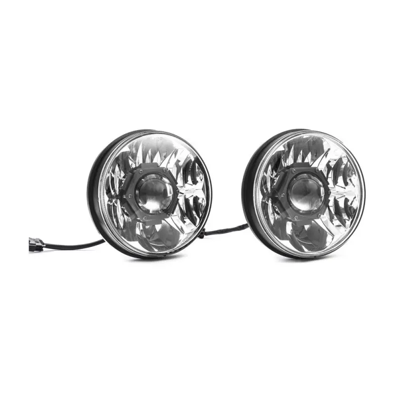 2018-26 Jeep Wrangler Jl/Gladiator Jt Kc Hilites 7In Gravity® Led Pro Dot Headlight - Driving Beam - Pair 1