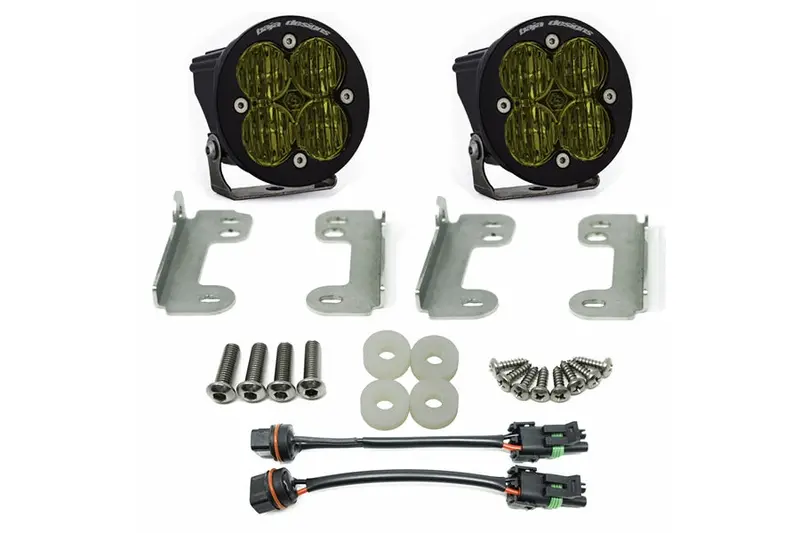 2018-26Jeep Wrangler Jl/Gladiator Jt Baja Designs Squadron Sae Amber Fog Pocket Kits 1