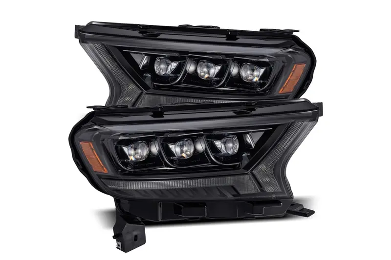 2019-23 Ford Ranger Alpharex Nova Series Led Projector Headlights, Alpha Black 1