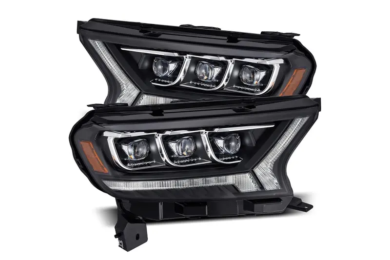 2019-23 Ford Ranger Alpharex Nova Series Led Projector Headlights, Black 1