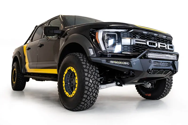 2021-23 Ford V F-150 Raptor Addictive Desert Designs Honeybadger Front Bumper W/ Top Hoop 2