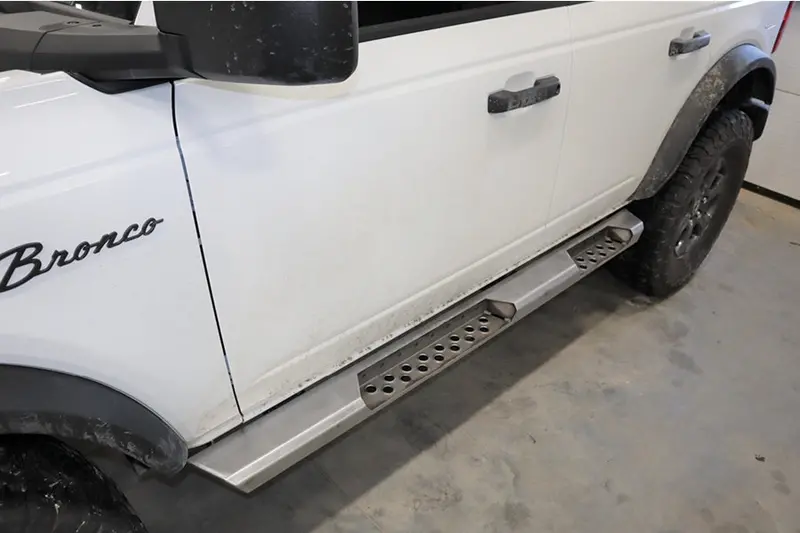 2021-25 Ford Bronco 4Dr Lod Offroad Destroyer Rocksliders, Bare Steel 1