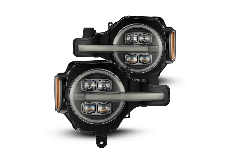 2021-25 Ford Bronco Alpharex Nova-Series Led Projector Headlights - Black 1