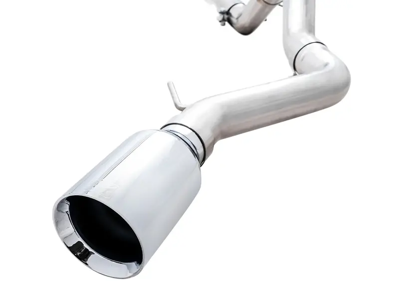 2021-25 Ford Bronco Awe 0Fg Catback Exhaust W/ Bashguard™ - Single 5In Chrome Silver Tips 1