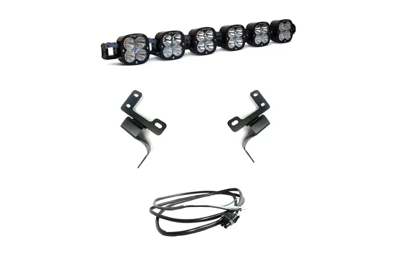 2021-25 Ford Bronco Baja Designs 6 Xl Series Linkable Bumper Light Bar Kit W/ Upfitter, Fits Oe Plastic Bumper 1