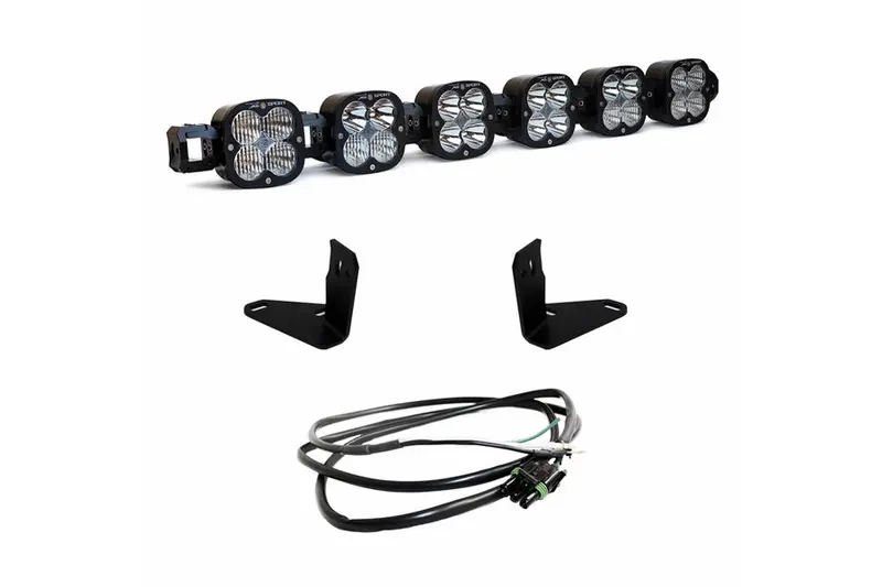 2021-25 Ford Bronco Baja Designs 6 Xl Series Linkable Bumper Light Bar Kit W/ Upfitter, Fits Oe Steel Bumper 1