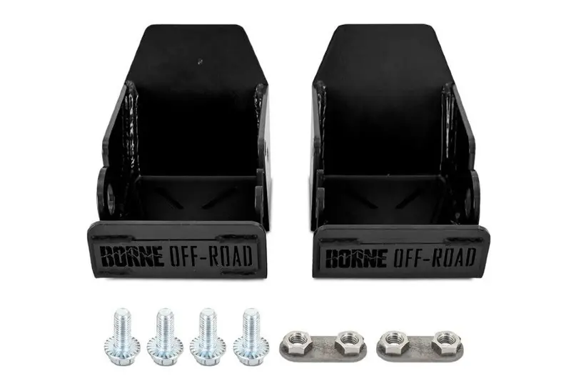 2021-25 Ford Bronco Borne Off-Road Rear Shock Skid Plates, Left And Right Shock Skid Plates 1
