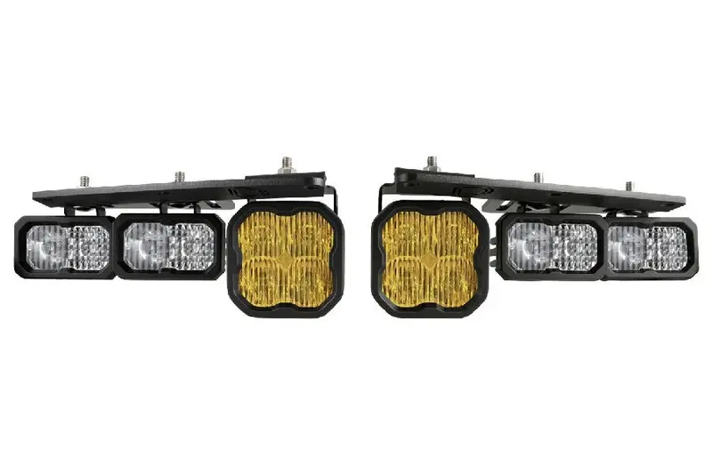 2021-25 Ford Bronco Diode Dynamics Stage Series Fog Pocket Kit - Yellow Max 1