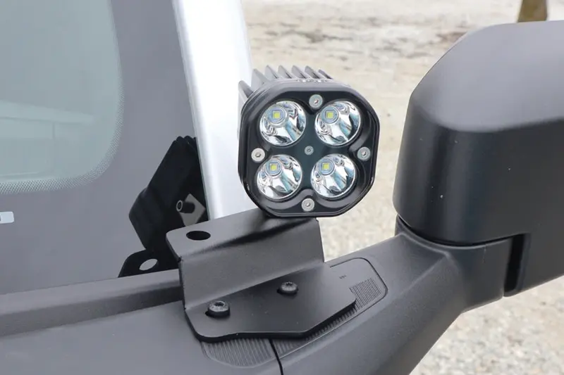 2021-25 Ford Bronco Lod Offroad Black Ops Single A-Pillar Base Light Mount, Black 1