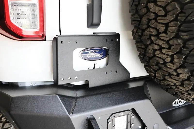 2021-25 Ford Bronco Lod Offroad Rear License Plate Door Mount, Black 1
