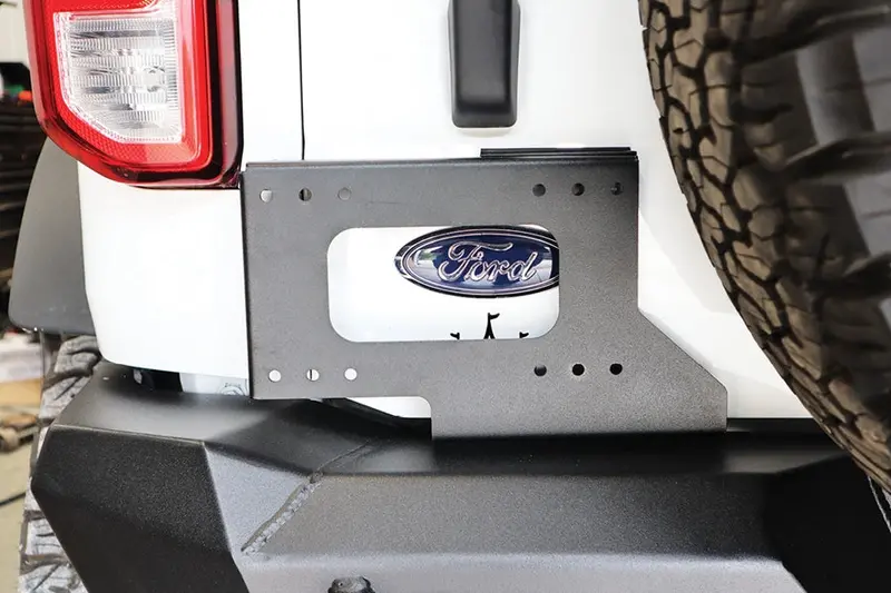 2021-25 Ford Bronco Lod Offroad Rear License Plate Door Mount, Black 2