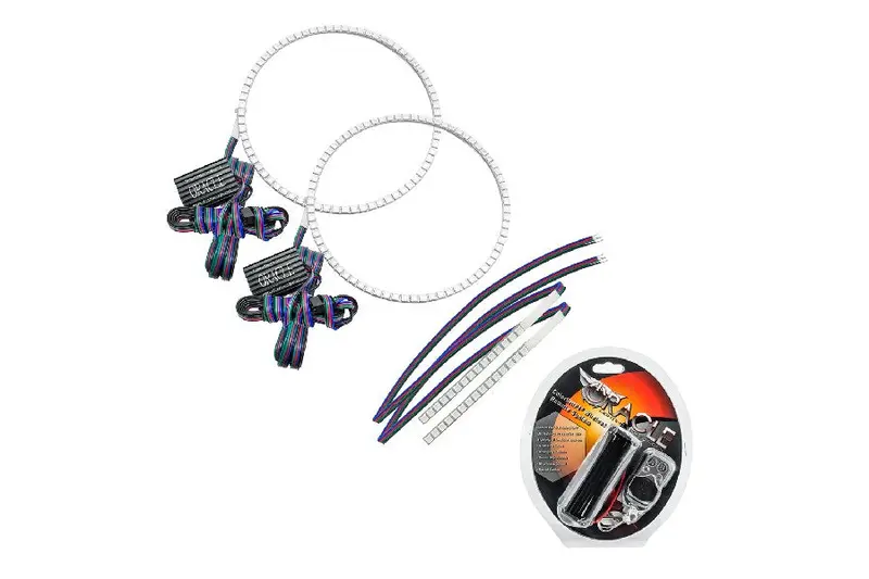 2021-25 Ford Bronco Oracle Colorshift Headlight Halo Kit W/ Drl Bar - Rf Controller, For Base Headlights 1