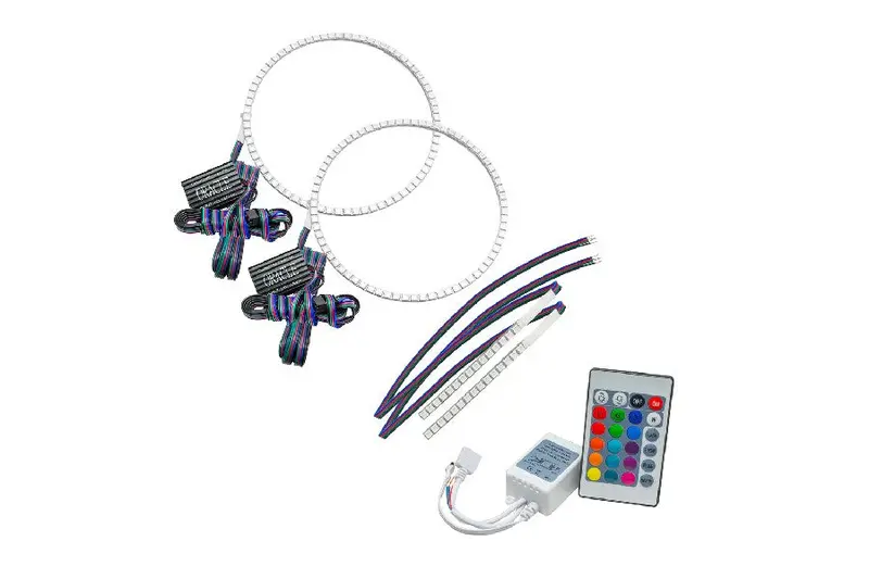 2021-25 Ford Bronco Oracle Colorshift Headlight Halo Kit W/ Drl Bar - Simple Controller, For Base Headlights 1