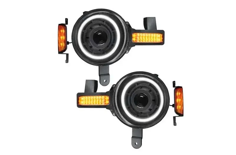 2021-25 Ford Bronco Oracle Oculus Amber/White Switchback Bi-Led Projector Headlights 1