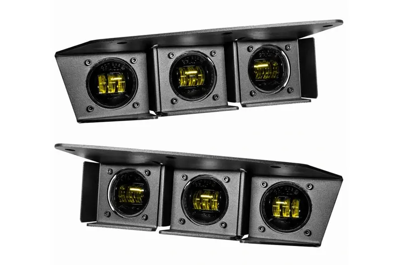 2021-25 Ford Bronco Oracle Triple Led Fog Light Kit, Yellow 1