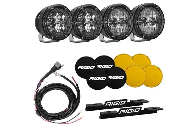 2021-25 Ford Bronco Rigid Industries A-Pillar Light Kit W/ Spot And Drive Lights 1