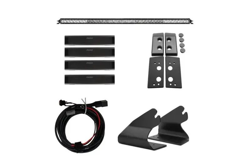 2021-25 Ford Bronco Rigid Industries Roof Line Light Bar Kit - Spot/Flood Light Pattern 1