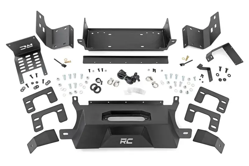 2021-25 Ford Bronco Rough Country Hidden Winch Mount - 2.7L/V6 1
