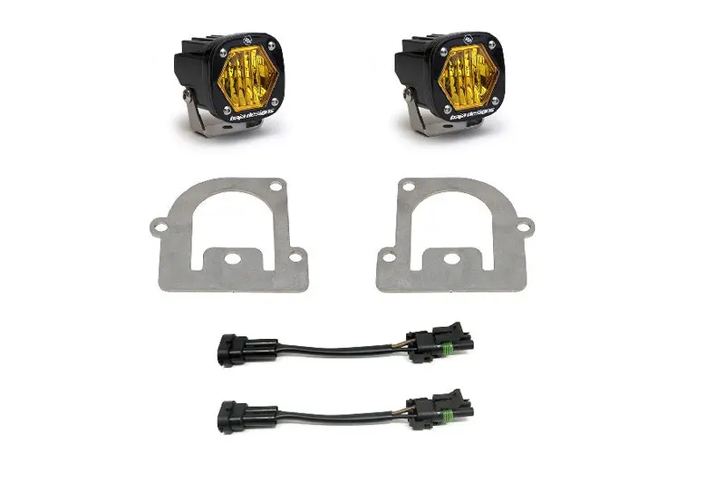2021-25 Ford Bronco Sport Baja Designs S1 Series W/C Fog Light Kit, Amber 1