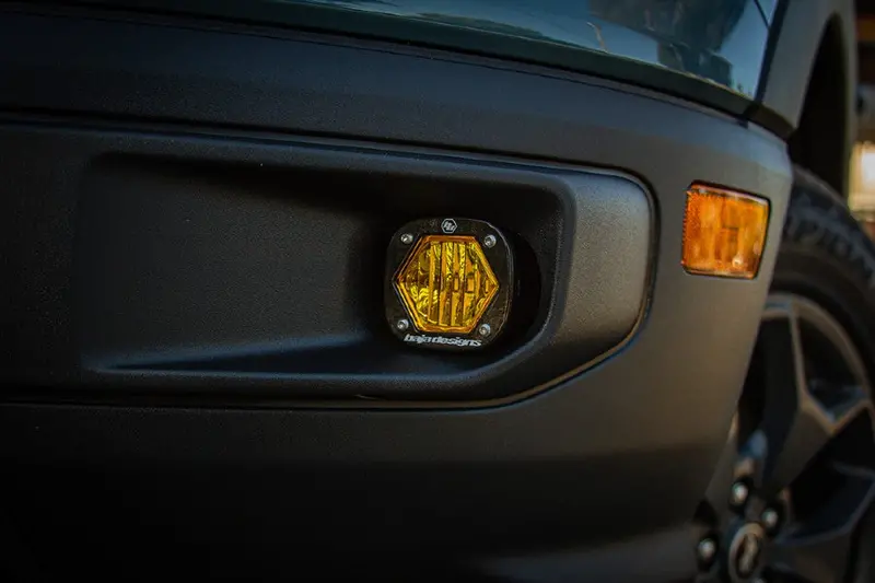 2021-25 Ford Bronco Sport Baja Designs S1 Series W/C Fog Light Kit, Amber 2