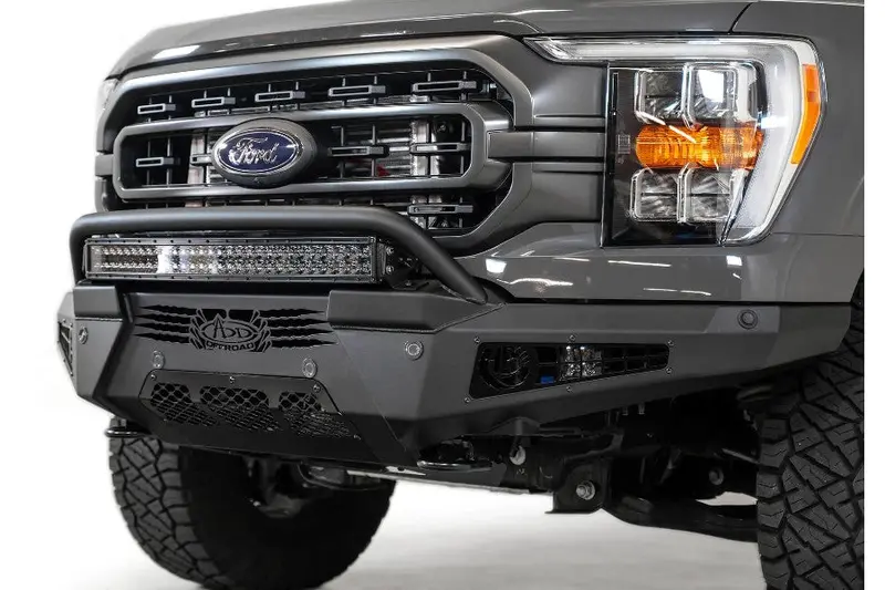 2021-25 Ford F150 Addictive Desert Designs Honeybadger Front Bumper W/ Top Hoop 1
