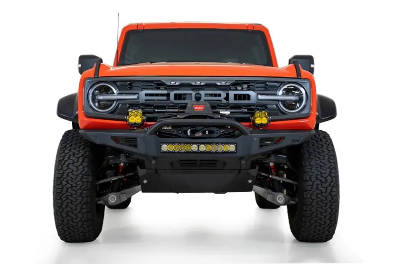 2022-25 Ford Bronco Raptor Addictive Desert Designs Rock Fighter Winch Front Bumper 1