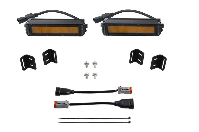 2022-25 Toyota Tundra Diode Dynamics Ss6 Led Fog Light Kit, Amber Wide 1