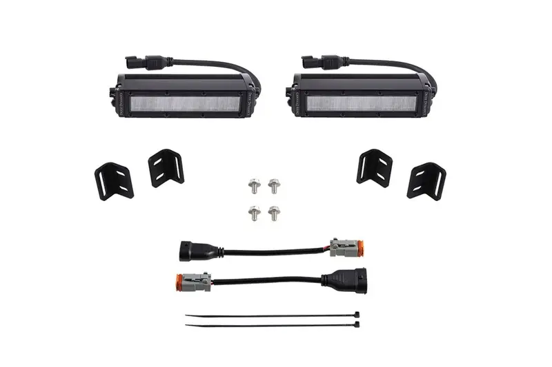 2022-25 Toyota Tundra Diode Dynamics Ss6 Led Fog Light Kit - White Wide Light Pattern 1