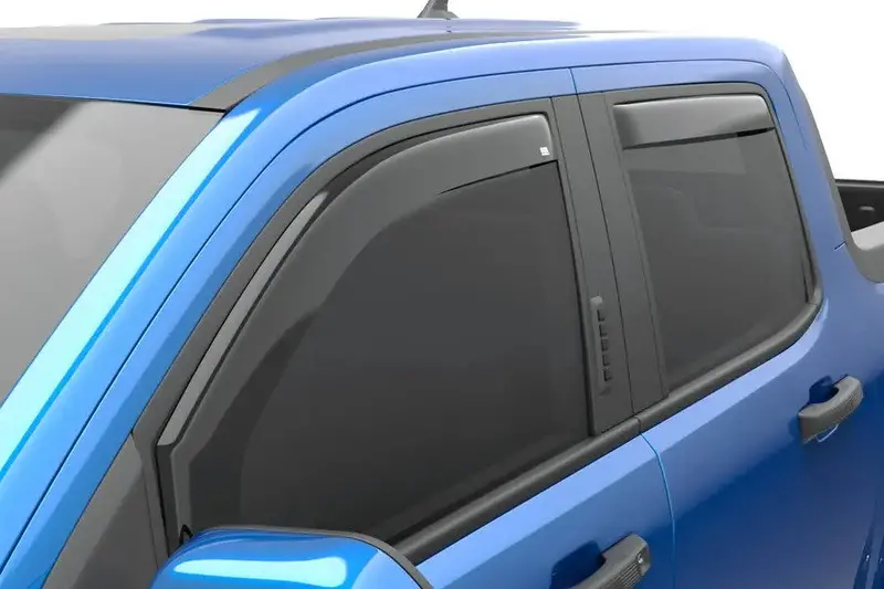 2022+ Ford Maverick Crew Cab Egr Usa In-Channel Front And Rear Window Visor Set - Dark Smoke Finish 1