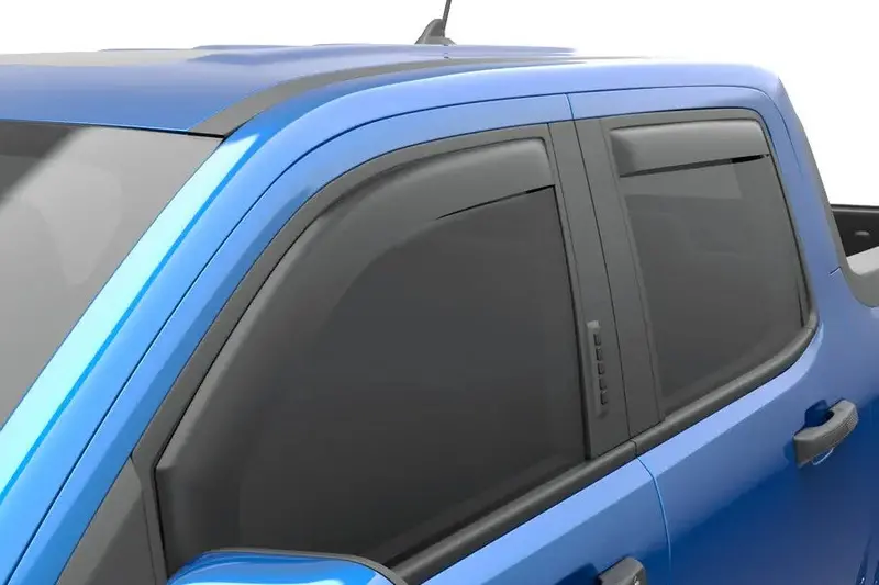 2022+ Ford Maverick Crew Cab  Egr Usa In-Channel Front And Rear Window Visor Set - Matte Black Finish 1