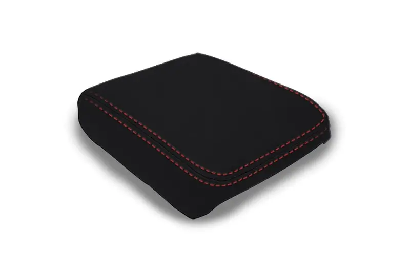 2024-25 Toyota Tacoma Prp Center Console Cover - Black W/ Red Stitch 1