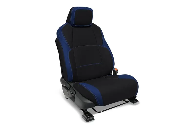 2024-25 Toyota Tacoma Prp Front Seat Covers, Black And Blue - Pair 1