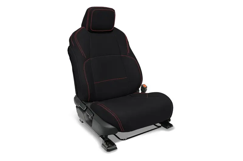 2024-25 Toyota Tacoma Prp Front Seat Covers, Black W/ Red Stitch - Pair 1