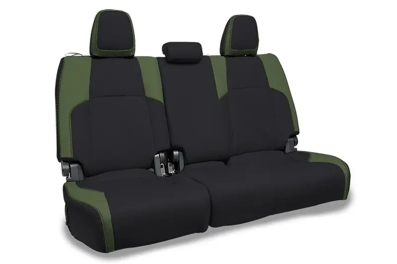 2024-25 Toyota Tacoma Prp Rear Bench Covers - Black And Olive Green 1