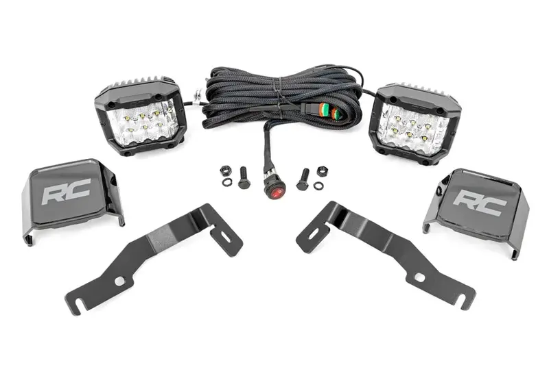 2024-25 Toyota Tacoma Rough Country 3In Osram Wide Angle Series Led Light Kit 1