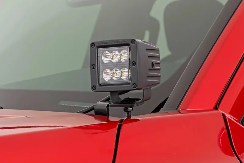 2024-25 Toyota Tacoma Rough Country Black Series Led Ditch Light Kit (Spot Beam) 2