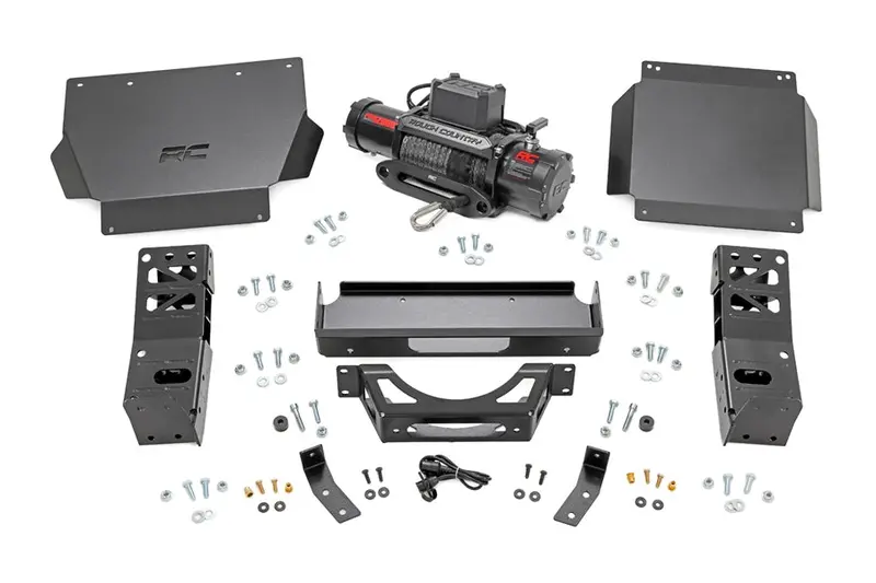 2024-25 Toyota Tacoma Rough Country Hidden Winch Mount W/ Pro12000s Winch 1