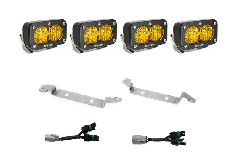 2025 Toyota 4Runner Baja Designs S2 Sport Oem Fog Light Replacement Kit, Wide Cornering - Amber 1