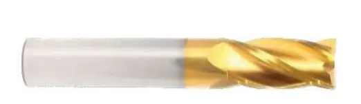 25Mm End Mill Standard Length. Single End Square. Shank Od 25Mm Flute Length 38Mm Oal 100Mm - 3 Flutes - Tin Coat 1