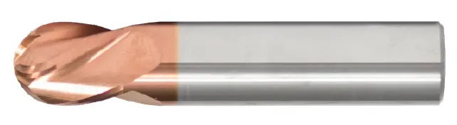 3/4" End Mill Single End Ball. Stub Length. Flute Length 1" Oal 3" - 4 Flutes Ticn Coated 1