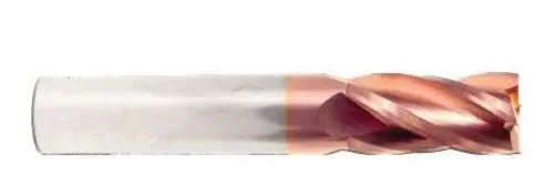 3Mm End Mill Standard Length. Single End Square. Shank Od 3Mm Flute Length 12Mm Oal 38Mm - 4 Flutes - Ticn Coat 1