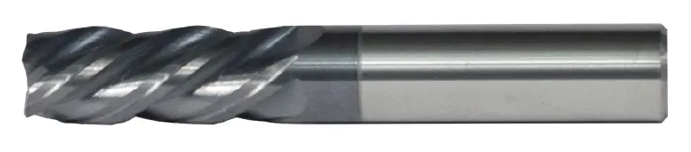 7/32" End Mill Single End Square; Flute Length 3/4" Oal 2-1/2" - 4 Flutes Altin Coated - Hot Mill 1