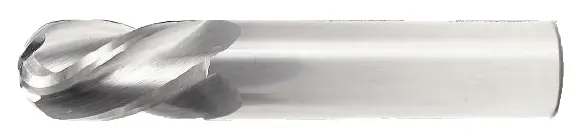 9/16" End Mill Single End Ball. Flute Length 1-1/4" - Oal 3-1/2" - 2 Flutes Uncoated 1